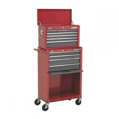 Sealey AP22513BB Topchest & Rollcab Combination 13 Drawer With Ball-Bearing Slides - Red/Grey