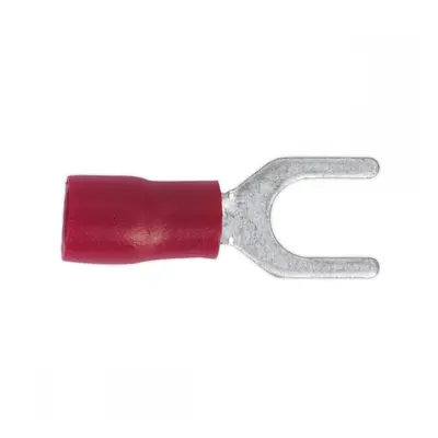 Sealey RT14 Easy-Entry Fork Terminal Ø5.3Mm (2Ba) Red Pack Of 100