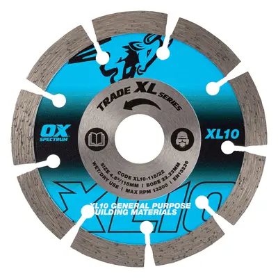 Ox Tools XL10-115/22 Ox Trade Xl-10 Segmented Diamond Blade - General Purpose - 115/22.23Mm Each