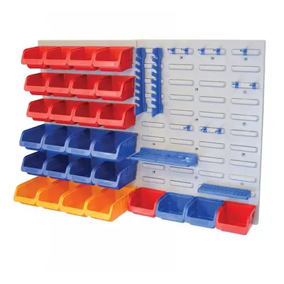 Faithfull Storage Bin Set With Wall Panels 43 Piece