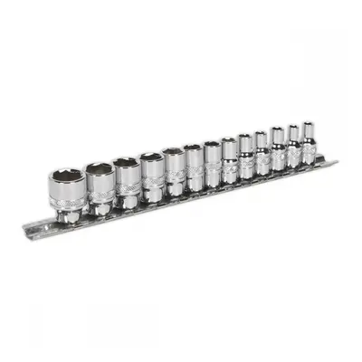 Sealey AK2746 Socket Set 13Pc 1/4inSq Drive Lock-On™ 6Pt Metric