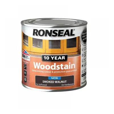 Ronseal 38667 10 Year Woodstain Smoked Walnut 250Ml