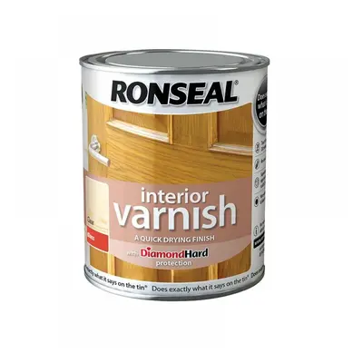 Ronseal 36874 Interior Varnish Quick Dry Gloss Clear 750Ml