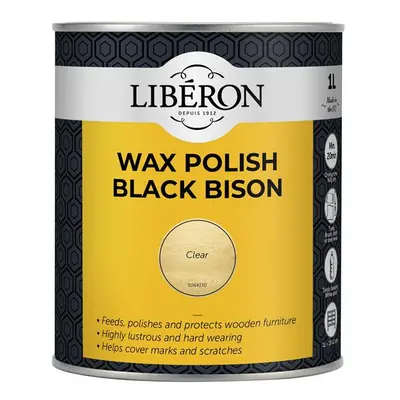 Liberon 126883 Black Bison Wax Paste Clear 1Kg