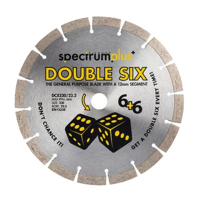 Ox Tools DCX230/22 Spectrum Plus Double Six Diamond Blade - Gp - 230/22.23Mm EA