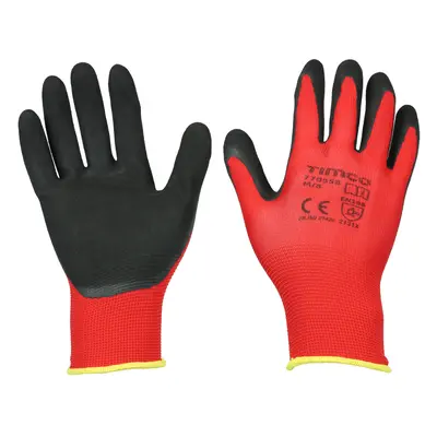 Timco 770558 Toughlight Grip Gloves - Sandy Latex Coated Polyester Medium