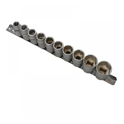 Bluespot Tools 01526 1/2In Drive Socket Set On Rail 10 Piece