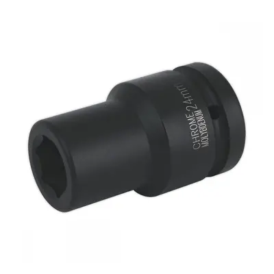 Sealey IS124D Impact Socket 24Mm Deep 1inSq Drive