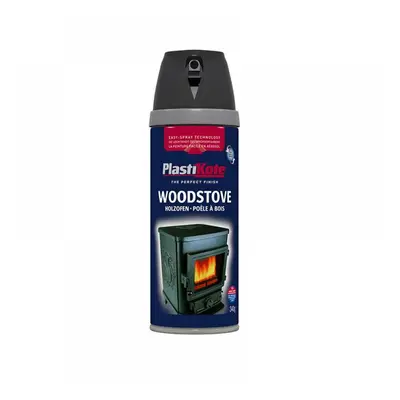 Plastikote 026030 Twist & Spray Woodstove Paint Black 400Ml