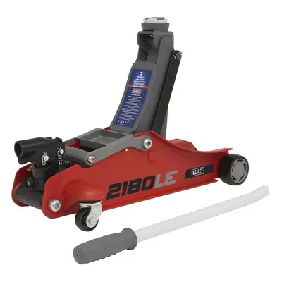 Sealey 2180LE 180° Handle Trolley Jack 2 Tonne Low Profile Short Chassis - Red