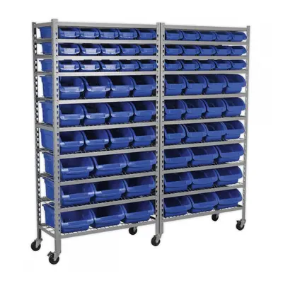 Sealey TPS72 Mobile Bin Storage System 72 Bins