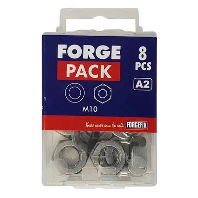 Forgepack FPNUT6SS Hexagonal Nuts & Flat Washers - Stainless Steel M6 (Pack Of 20)