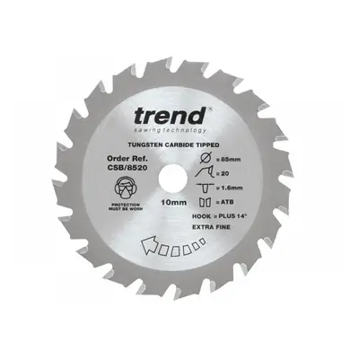 Trend CSB/8520 Craftpro Mini Saw Blade 85 X 10Mm X 20T