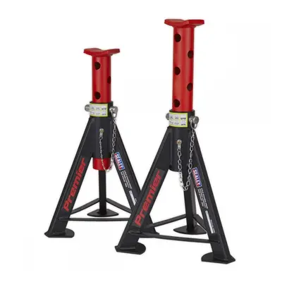 Sealey AS6R Axle Stands (Pair) 6 Tonne Capacity Per Stand - Red