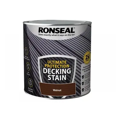 Ronseal 39104 Ultimate Protection Decking Stain Walnut 2.5 Litre