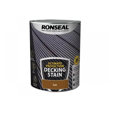 Ronseal 39120 Ultimate Protection Decking Stain Rich Teak 5 Litre