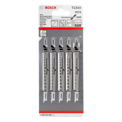 Bosch T234X Progressor For Wood Jigsaw Blades (5 Pack)