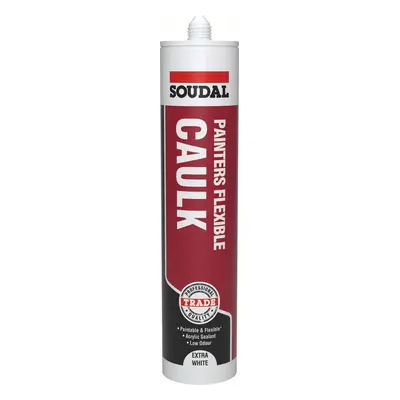 Soudal Painters Flexible Caulk Extra White 290Ml cartridge 12