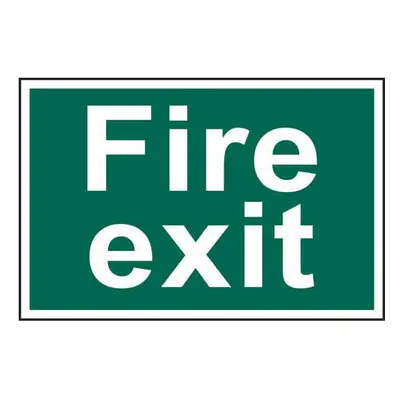 Scan 1502 Fire Exit Text Only - Pvc Sign 300 X 200Mm