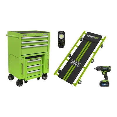 Sealey AP556CSHVKIT 4Pc Rollcab & Utility Seat Kit With Creeper