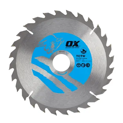 Ox Tools OX-TCTW-1843028 Ox Wood Cutting Circular Saw Blade 184/30Mm 28 Teeth Atb EA