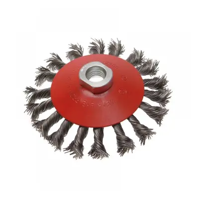 Faithfull 12100101500 Conical Wire Brush 100Mm M10X1.5 Bore 0.50Mm Wire