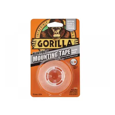 Gorilla Glue 3044101 Gorilla Heavy-Duty Mounting Tape 25.4Mm X 1.52M Crystal Clear