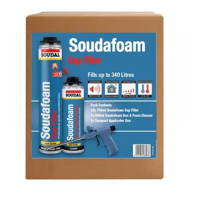 Soudal Soudafoam® Gap Filler Gun Grade* Combi-Box Applicator Pack Champagne Pack multi-pack 1