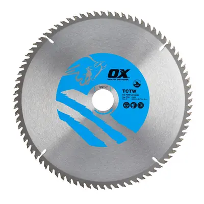 Ox Tools OX-TCTW-2503080 Ox Wood Cutting Circular Saw Blade 250/30Mm 80 Teeth Atb EA