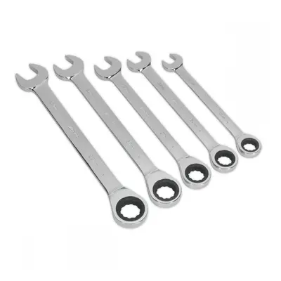 Sealey S0985 Combination Ratchet Spanner Set 5Pc Metric