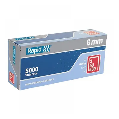 Rapid 11856250 53/6B 6Mm Galvanised Staples (Box 5000)