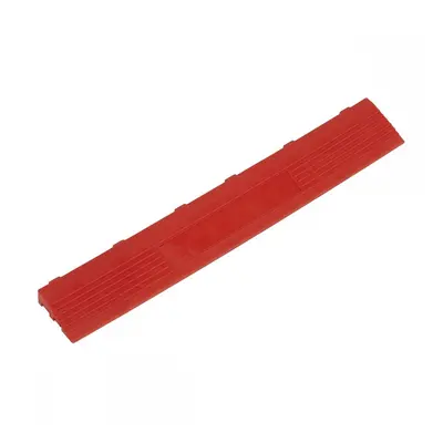 Sealey FT3ERF Polypropylene Floor Tile Edge 400 X 60Mm Red Female - Pack Of 6