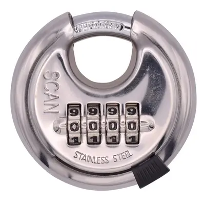 Scan XA115 Stainless Steel Disk Type Combination Padlock 70Mm