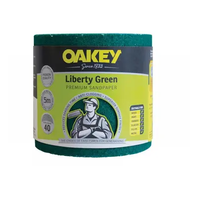 Oakey 66261116693 Liberty Green Sanding Roll 115Mm X 5M Extra Coarse 40G