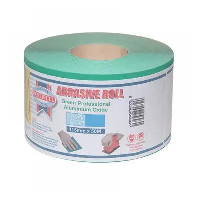 Faithfull 000252 Aluminium Oxide Sanding Paper Roll Green 115Mm X 50M 120G