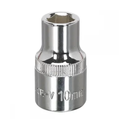 Sealey SP1210 Walldrive® Socket 10Mm 1/2inSq Drive Fully Polished