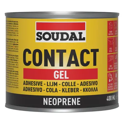 Soudal Contact Adhesive Gel Yellow 400Ml tin 8