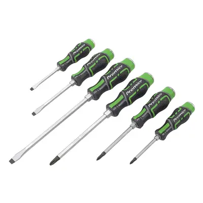 Sealey AK4940HV Hammer-Thru Screwdriver Set Hi-Vis Green 6Pc