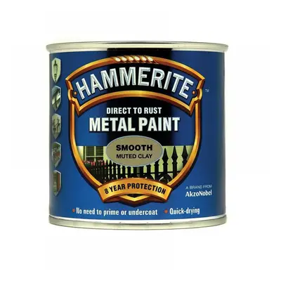 Hammerite 5158231 Direct To Rust Smooth Finish Metal Paint Muted Clay 250Ml