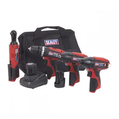 Sealey CP1200COMBO 4 X 12V Sv12 Series Cordless Power Tool Combo Kit