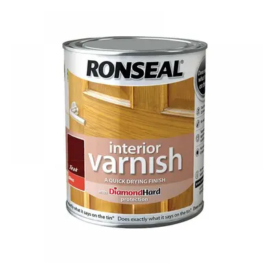 Ronseal 36845 Interior Varnish Quick Dry Gloss Teak 250Ml