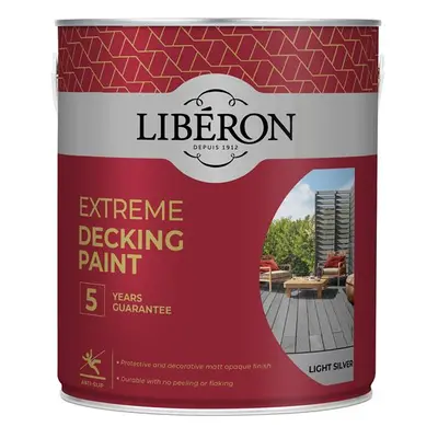 Liberon 126139 Extreme Decking Paint Light Silver 2.5 Litre