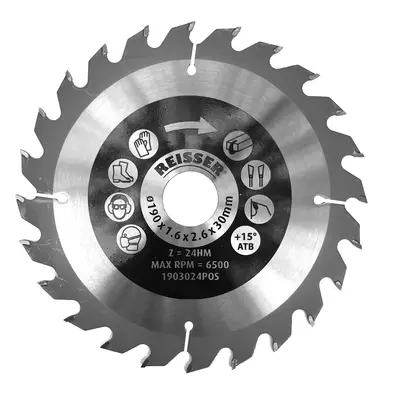 Reisser 1903060POS Circular Saw Blade Positive Hook 190 X 30 X 60T