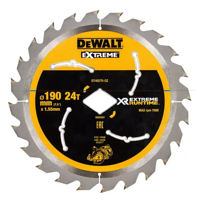 Dewalt Dt40270 Extreme Runtime Circular Saw Blade For Dcs577 190Mm X 24T