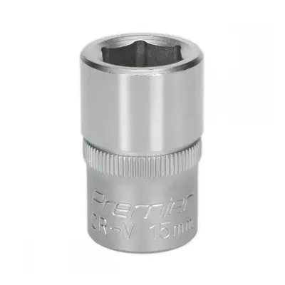 Sealey S1215 Walldrive® Socket 15Mm 1/2inSq Drive