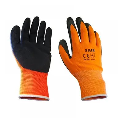 Scan 2ARK46J-24 Hi-Vis Orange Foam Latex Coated Gloves - L (Size 9)