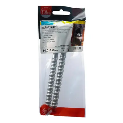 Timco MF10150PRE Masonry Bolts - Hex - Exterior - Silver 10.0 X 150 TIMpac 2