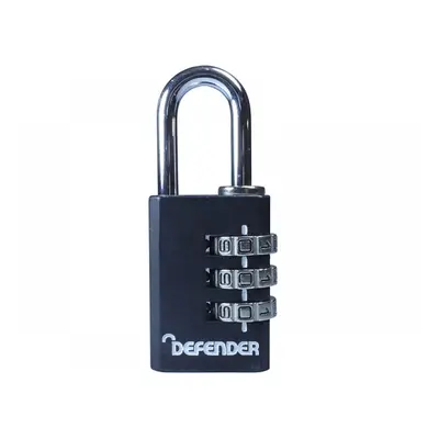 Defender DFCOMBI30 Black Die-Cast Combination Padlock 30Mm