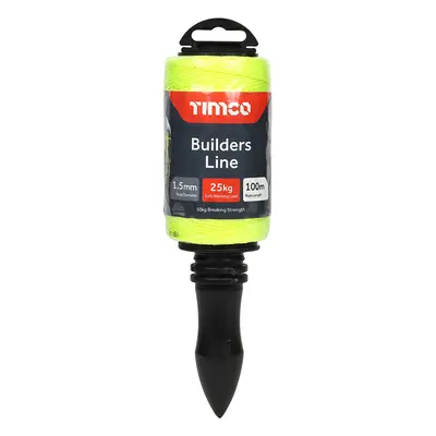 Timco YBL100W Builders Line - Yellow - Winder 1.5Mm X 100M Unit 1