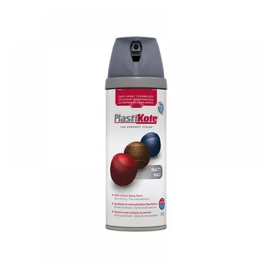 Plastikote 023102 Twist & Spray Matt Grey 400Ml